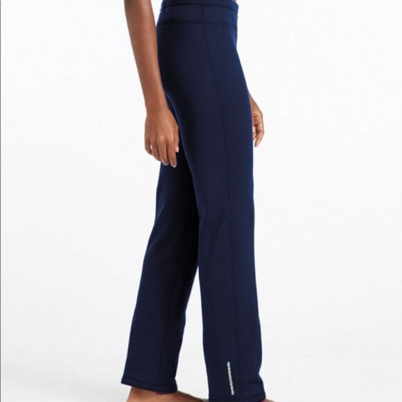 NEW LL Bean Primaloft Therma-stretch Fleece Mid-Rise Straight-Leg Navy Pants XL - Picture 3 of 16